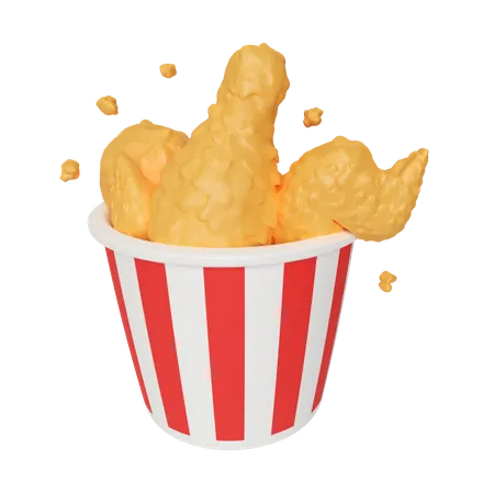 Frango frito  3D Icon