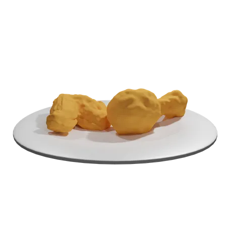 Frango frito  3D Icon