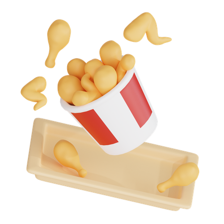 Frango frito  3D Icon