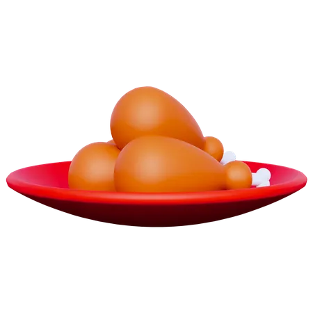 Frango frito  3D Icon