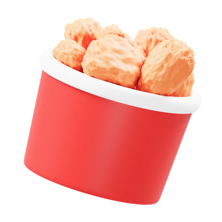 Frango frito  3D Icon