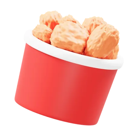 Frango frito  3D Icon