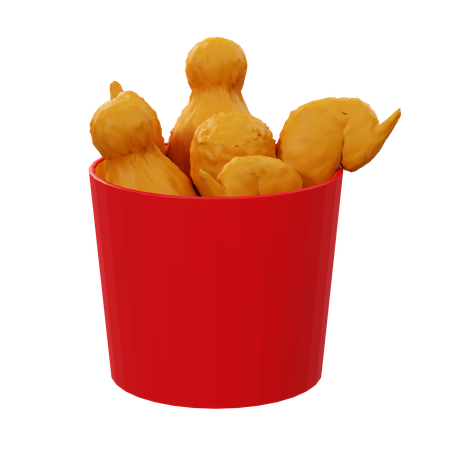 Frango frito  3D Icon