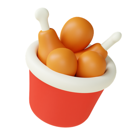 Frango frito crocante  3D Icon