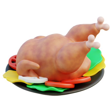 Frango grelhado  3D Icon