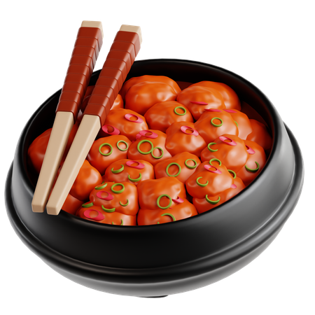 Frango kung pao  3D Icon