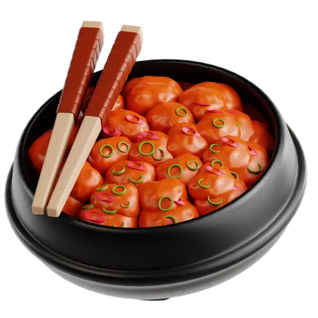 Frango kung pao  3D Icon