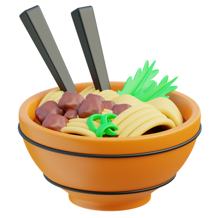 Macarrão instantâneo de frango  3D Icon