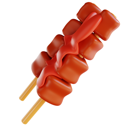 Satay de frango  3D Icon