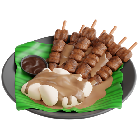 Satay de frango  3D Icon