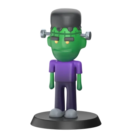 Frankenstein 3 D Halloween Illustration Pack 3D Icon