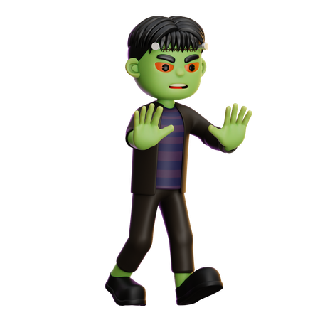 Frankenstein andando  3D Icon