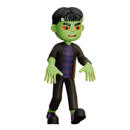 Frankenstein com mãos assustadoras  3D Icon