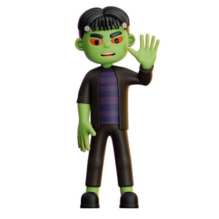 Frankenstein dizendo olá  3D Icon