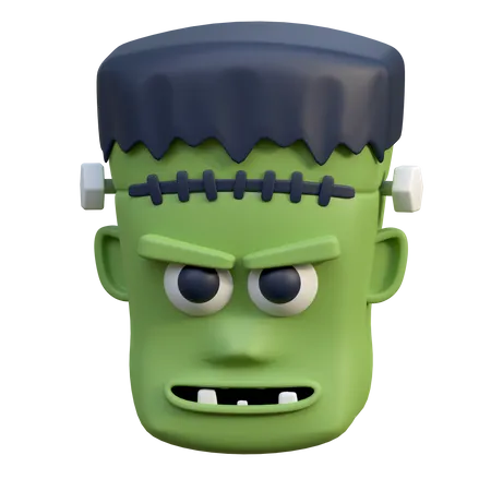 Frankenstein Head Halloween 3 D Icon Illustration 3D Icon