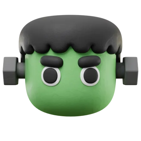 Frankenstein Head 3D Icon