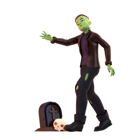 Zombie frankenstein  3D Illustration
