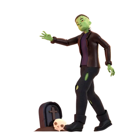 Frankenstein Zombie  3D Illustration