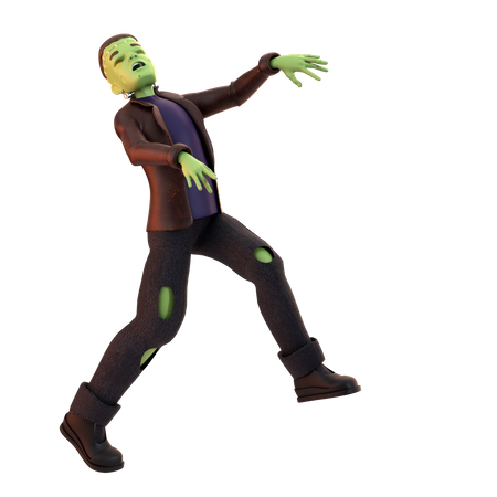 Frankenstein Zumbi andando  3D Icon