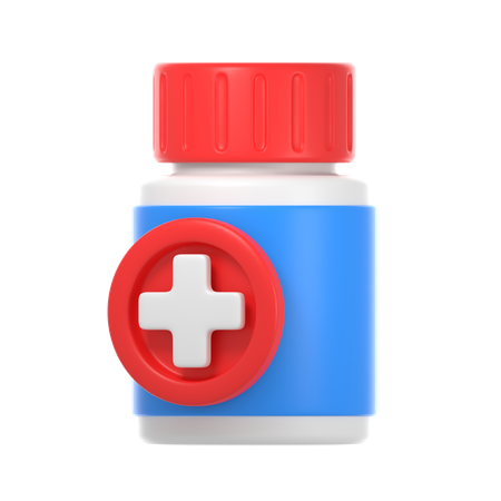 Frasco de medicina  3D Icon