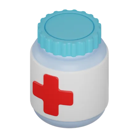 Frasco de medicina  3D Icon