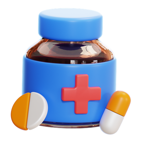 Frasco de medicina  3D Icon