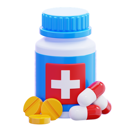 Frasco de medicina  3D Icon