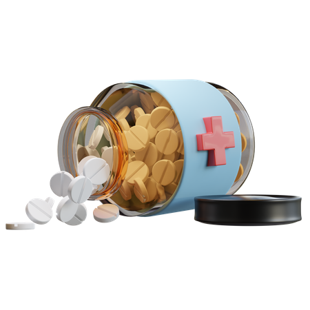 Frasco de medicina  3D Icon