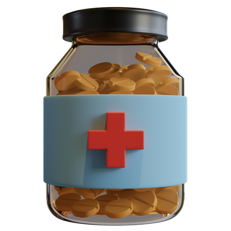 Frasco de medicina  3D Icon
