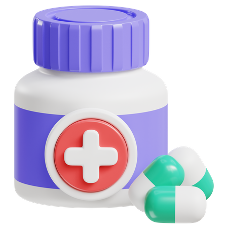 Frasco de medicina  3D Icon
