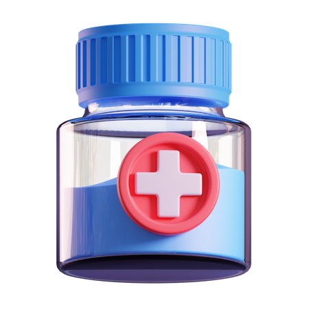 Frasco de medicina  3D Icon