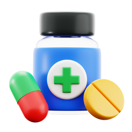 Frasco de medicina  3D Icon