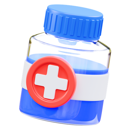 Frasco de medicina  3D Icon