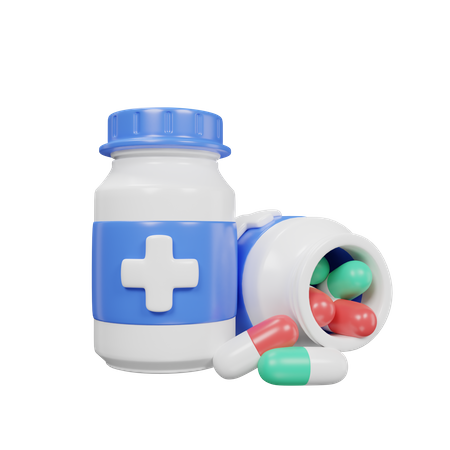 Frasco de medicina  3D Icon