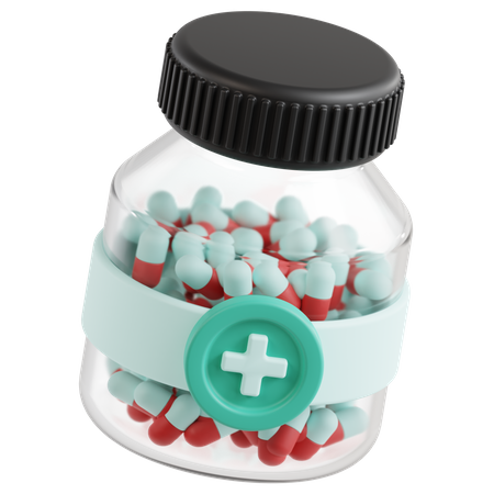 Frasco de medicina  3D Icon