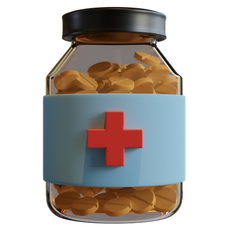 Frasco de medicina  3D Icon