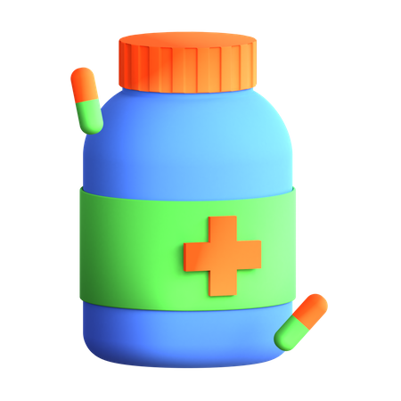 Frasco de medicina  3D Icon