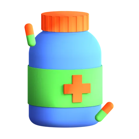 Frasco de medicina  3D Icon