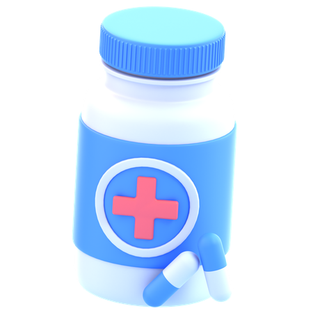 Frasco de pastillas  3D Icon