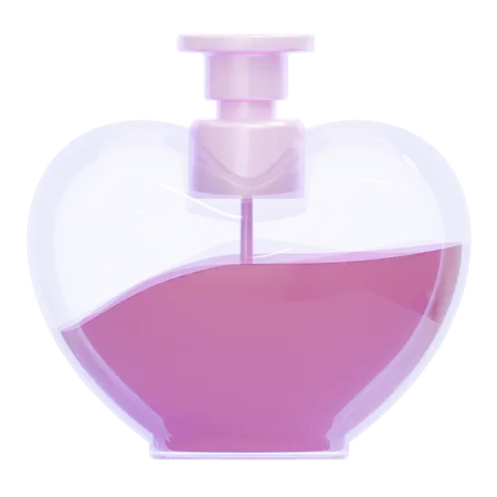 Frasco de perfume em forma de coração  3D Icon