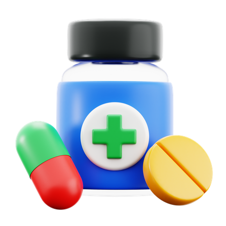 Frasco de remédios  3D Icon