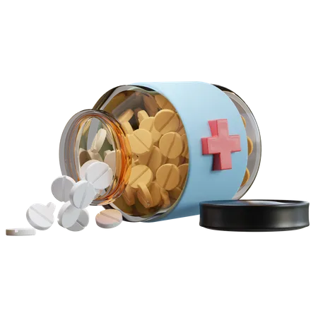 Frasco de remédio  3D Icon