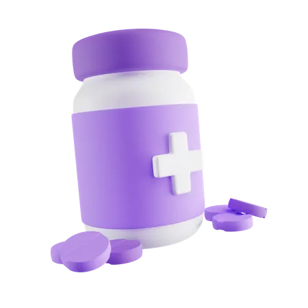 Frasco de remédios  3D Icon