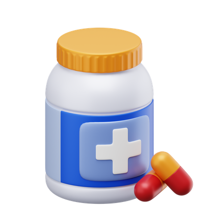Frasco de remédios  3D Icon