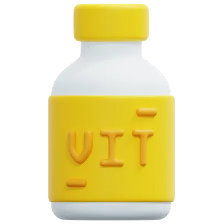 Garrafa de vitamina  3D Icon