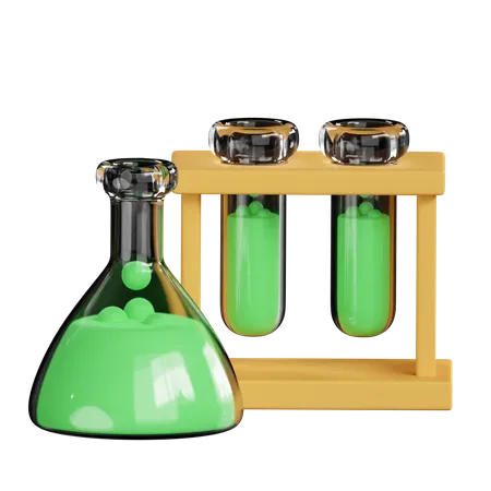 Laboratório de frascos  3D Icon