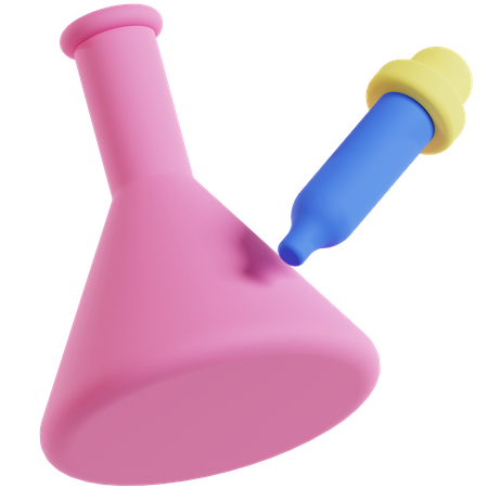 Frasco químico  3D Icon