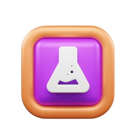 Frasco químico  3D Icon