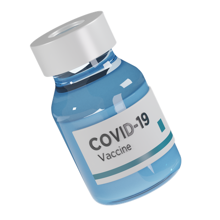 Frasco de vacina covid 19  3D Illustration