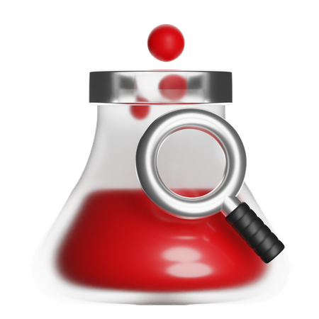 Frascos de laboratório com líquido  3D Icon